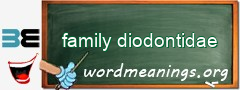 WordMeaning blackboard for family diodontidae